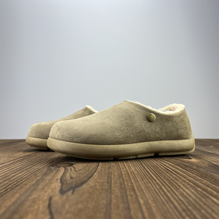 外贸单男士冬季一脚蹬户外保暖防滑勃肯棉拖皮毛一体加厚防寒棉鞋