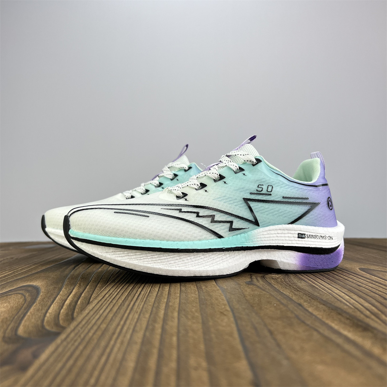 出口外贸单网面透气厚底增高轻便减震运动男女鞋软底防滑跑步鞋