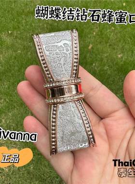 泰国思薇娜sivanna蝴蝶结口红半哑光钻闪显色学生平价丝绒口红