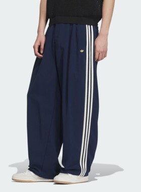 Adidas/阿迪达斯三叶草男子25年梭织垂坠感宽松直筒裤KE5838 5839