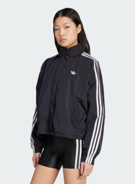 阿迪达斯三叶草女子25年秋款运动休闲经典三条纹外套 JX1450 1451