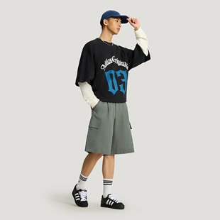 Adidas/阿迪达斯三叶草男子26年夏工装风宽松运动短裤KT3045 3046