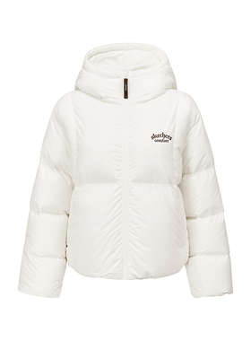 斯凯奇女子25年冬款保暖连帽蓬松羽绒服外套 L425W020-0018-0074