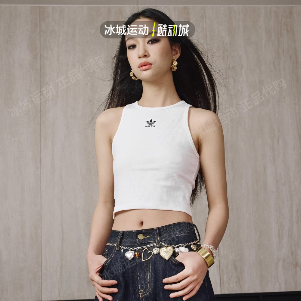 阿迪达斯三叶草女子运动短款背心