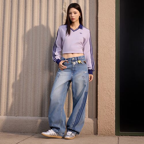 三叶草女子翻领POLO衫长袖KY5732