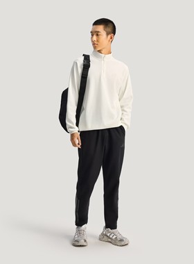 Adidas/阿迪达斯男子26年春款华夫格半拉链套头衫卫衣KR2553 2554