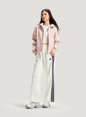 Adidas阿迪达斯女子26年新款运动休闲连帽加绒保暖夹克外套KS2761