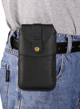 纯真皮苹果1211XSmax穿皮带挂腰包XR适用iPhone12Pro头层牛皮磁吸翻盖保护套12mini男士皮夹78plus插卡SE