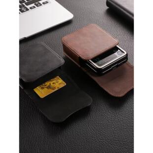 真皮折叠屏腰包适用于华为vivo摩托razr OPPO小米Xflip挂腰小包新