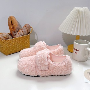 老爹B3520 女2024冬加绒羊羔毛毛雪地靴棉鞋 蓓尔韩版 德训鞋