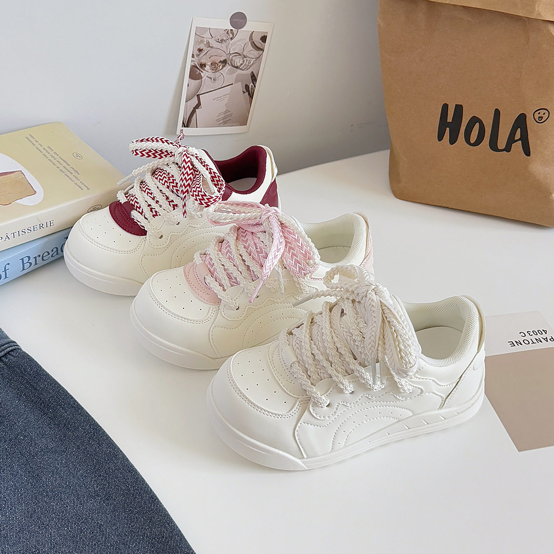 小众奶fufu板鞋女2025小众原创秋款百搭网红爆款小白鞋A6060