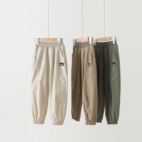 XC-D829夏新款儿童户外速干宽松工装裤防泼水冲锋裤百搭运动裤