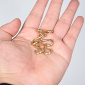 黄铜S钩纯铜S钩手环手镯手链 植鞣革配件 皮具箱包配件