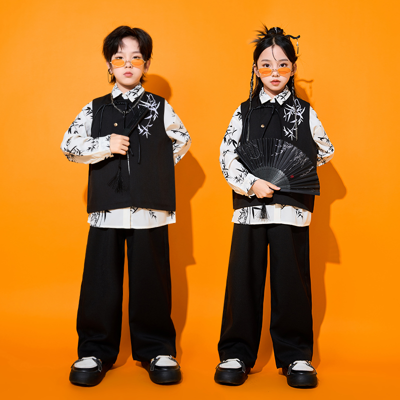 儿童中国风服装元旦演出男