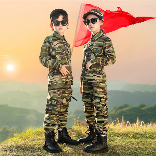 儿童迷彩服春秋夏秋游亲子活动演出服夏令营小学生军训服cos武警