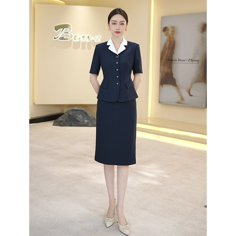 钟老板 高级感西装套装裙女2025夏季新款气质女神范通勤商务正装