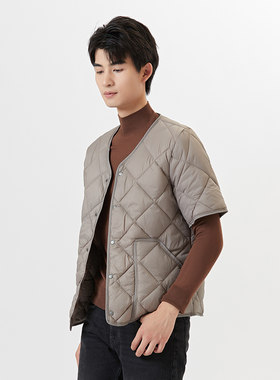 秋冬季羽绒服短袖内胆男士