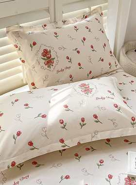 枕套2023新款纯棉一对装40x60单人48x74加大枕头套大号50x80单个