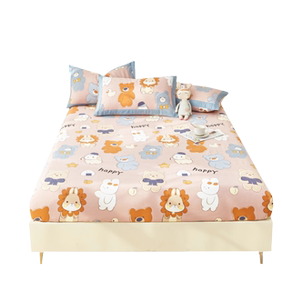 a类全棉粗布儿童卡通床笠婴儿床笠罩2024年新款床罩一米二床垫套