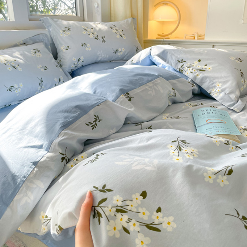 全棉ins风小清新四件套