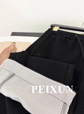 品质款25新款宽松可翻边牛仔棉休闲裤百搭遮肉弯刀裤