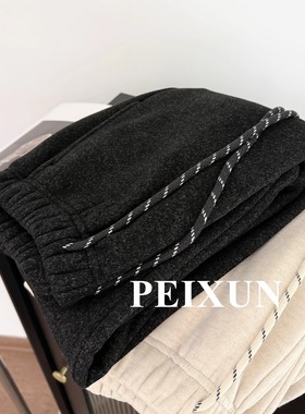 25秋冬一条搞定！裸肤感巨保暖显瘦加绒双面磨毛休闲裤阔腿裤女