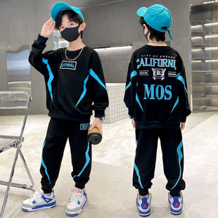 童装男童春秋套装2026新款男孩运动套装时尚卫衣套装韩版洋气潮流