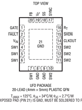 进口原装  LT3579EUFD LT3579IUFD LT3579 QFN20 现货可直拍