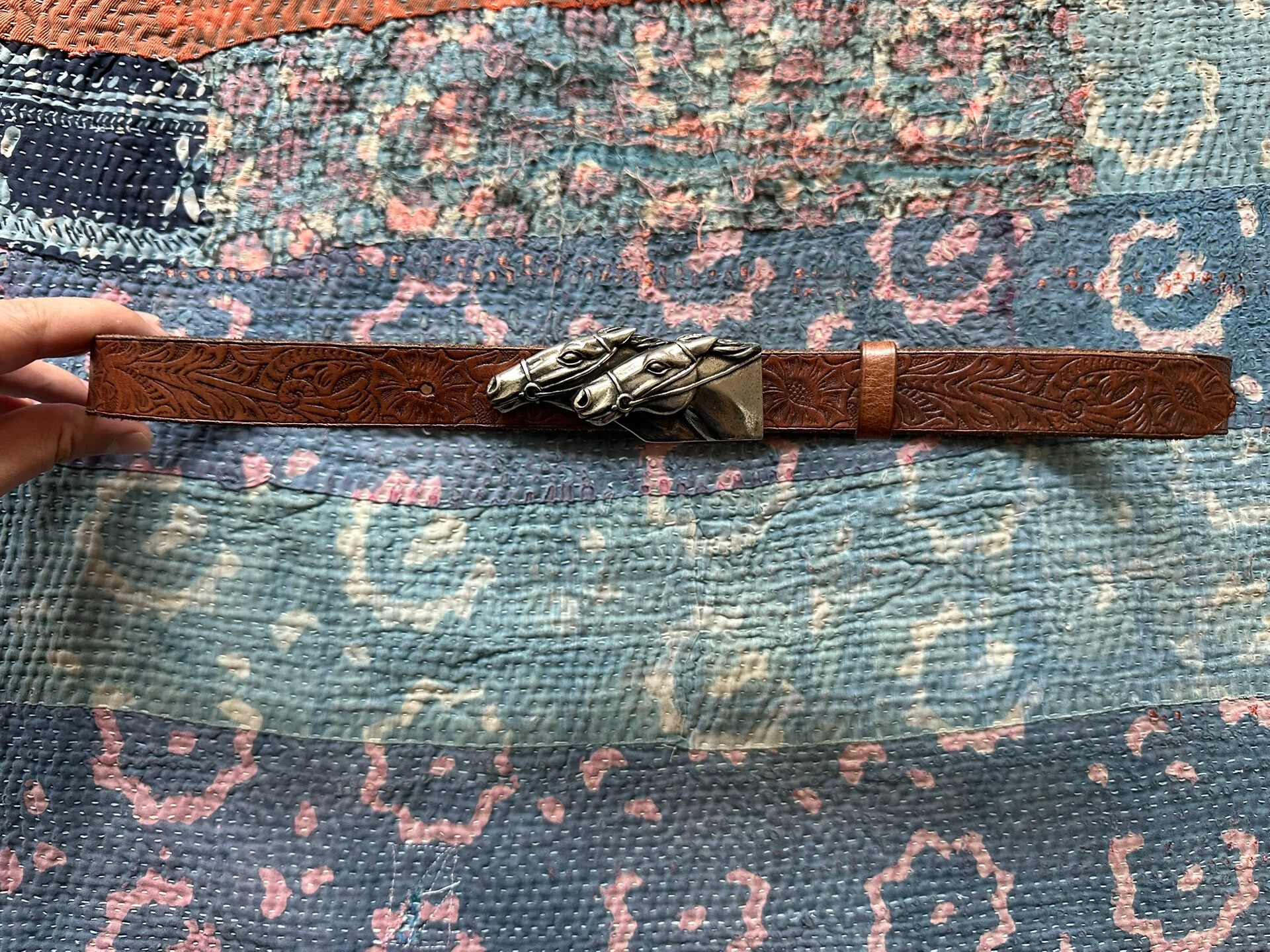 Polo Ralph Lauren Horse Head Carved Belt