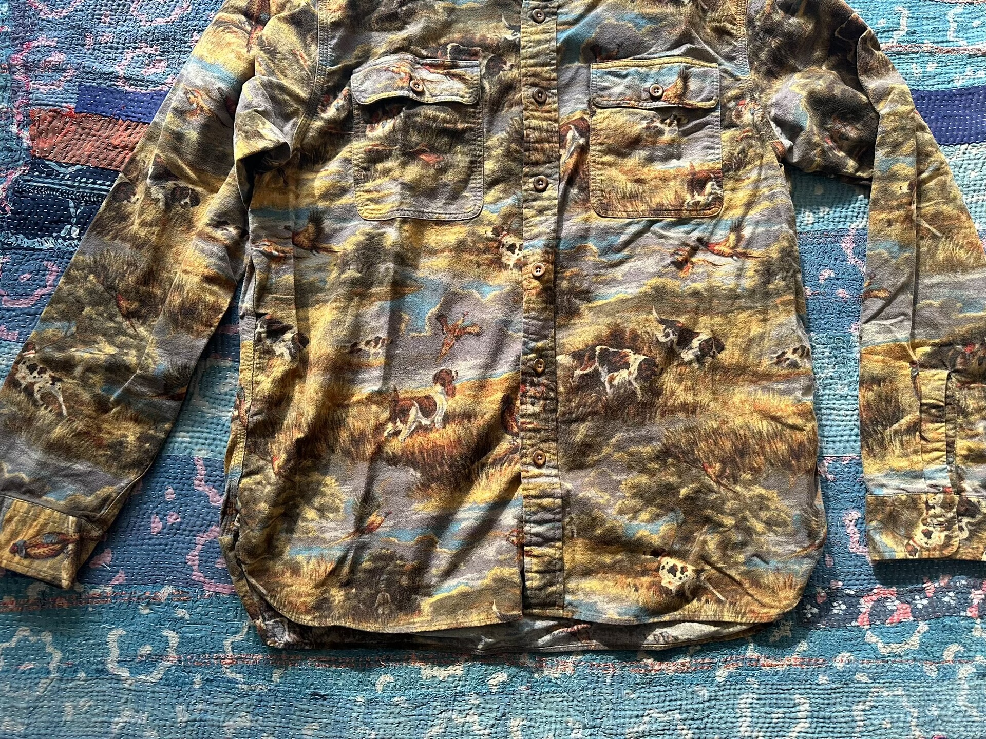 RRL Hunting Dog Print Long-Sleeve Shirt — back