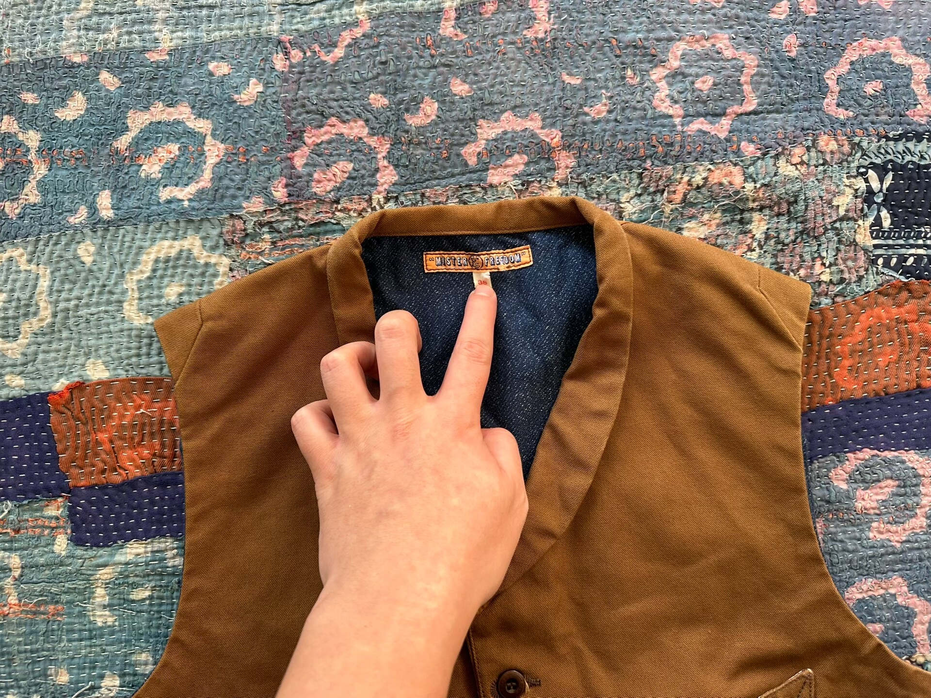Mister Freedom 20s Workwear Vest — detail
