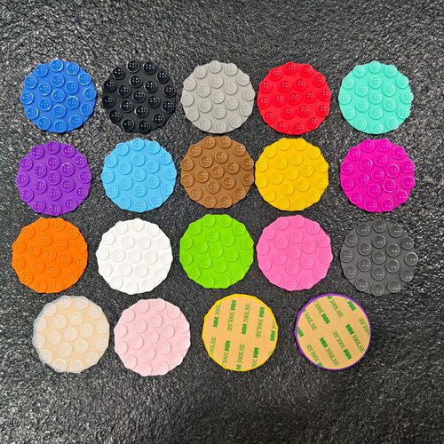 新款单面硅胶吸盘19粒圆形单面硅胶吸盘防滑手机支架粘贴物品