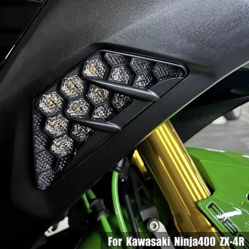 适用川崎Ninja400/300/650 ZX-4RR改装LED转向灯ZX-6R 蜂巢信号灯