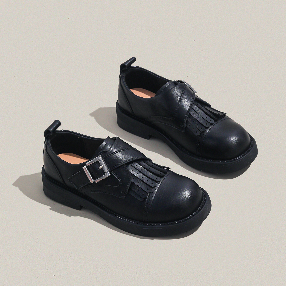 周周推荐~复古流苏英伦风乐福鞋女2026春季皮面单鞋休闲小皮鞋,女鞋,深口单鞋,淘宝优惠券,粉丝福利购,淘宝优惠卷