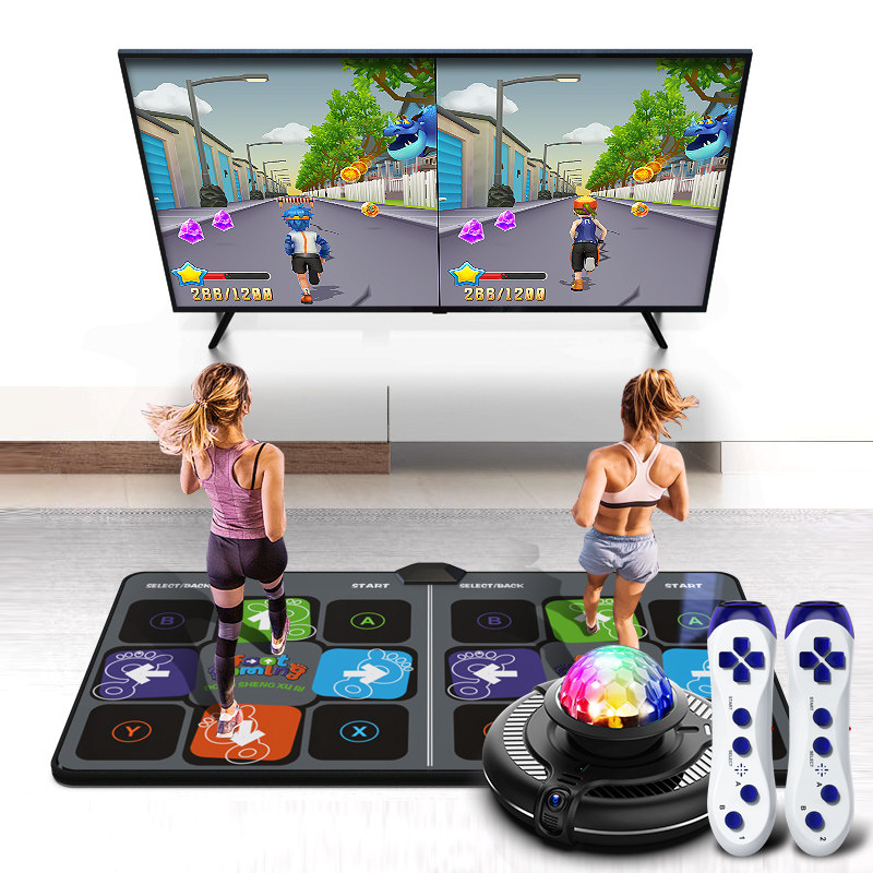 舞霸王无线双g人跳舞毯家用电视体感AR摄像头游戏跑步毯跳舞机