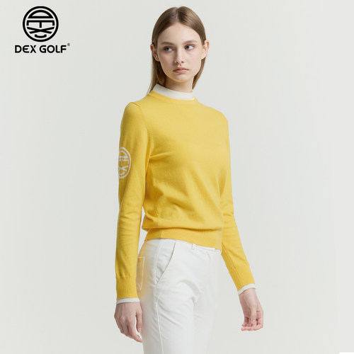 DEXGOLF韩国高尔夫服装女士秋冬柔软修身毛衣保暖防寒针织衫8200