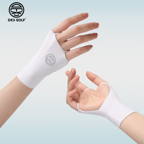 DEXGOLF韩国高尔夫手套夏季露指透气冰丝防晒薄款右手单只半指套
