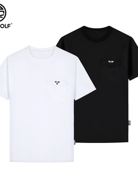 DEXGOLF韩国高尔夫服装男女同款透气凉感圆领T恤简约潮流休闲短T
