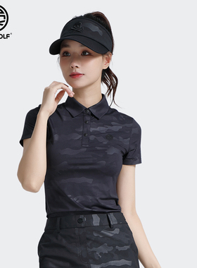 DEXGOLF高尔夫polo衫短袖女夏冰丝透气翻领T恤休闲网球羽毛球服装
