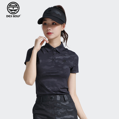 DEXGOLF高尔夫服装迷彩简约短袖