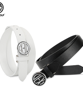 DEXGOLF韩国高尔夫皮带女士新款高休闲时尚腰带耐磨潮流皮带白色