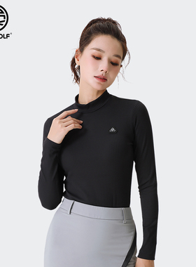 DEXGOLF韩国高尔夫女装女秋冬运动上衣排汗T恤透气舒适休闲打底衫