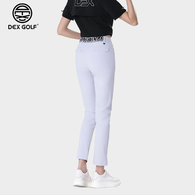 DEXGOLF韩国高尔夫服装女士夏季提臀显瘦显高九分裤舒适休闲长裤
