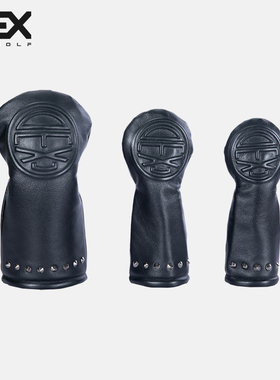 DEXGOLF新款爵色高尔夫球杆帽套木杆套杆头保护套共三件套装单个