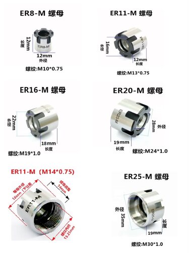 高精密螺母LHYER螺帽夹头压帽