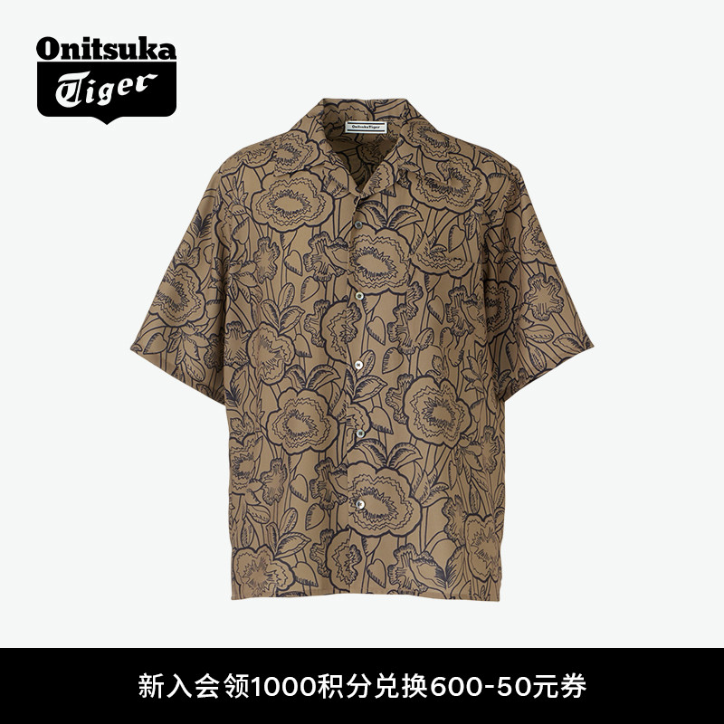 鬼塚虎时尚休闲男士短袖衬衫