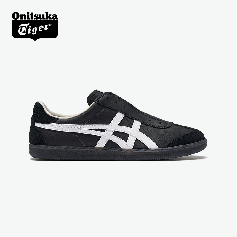 鬼塚虎男女款黑色一脚蹬德训鞋