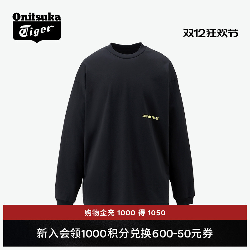 鬼塚虎长袖男女印花长袖T恤