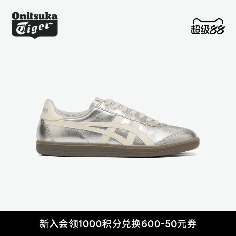 鬼塚虎男女款银色经典板鞋德训鞋图片