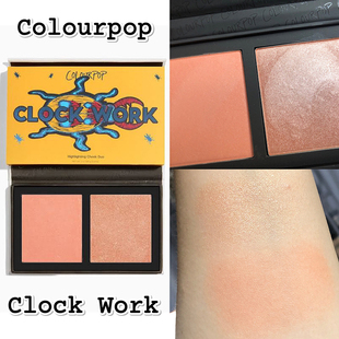 清仓Colourpop卡拉泡泡蝴蝶Clock Work/Just Dew It 高光腮红盘